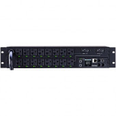 CyberPower PDU41003 16-Outlets PDU - Monitored - NEMA L5-30P - 16 x NEMA 5-20R - 120 V AC - Network (RJ-45) - 2U - Horizontal/Vertical - Rack-mountable, Wall-mountable PDU41003