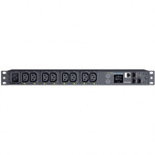 CyberPower PDU41005 Single Phase 100 - 240 VAC 20A Switched PDU - 8 Outlets, 10 ft, IEC-320 C20, Horizontal, 1U, SNMP, LCD, 3YR Warranty PDU41005