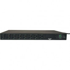 Tripp Lite PDU Metered ATS 120V 15A 5-15R 8 Outlet 2 5-15P Horizontal 1URM - 8 x NEMA 5-15R - 1.8kVA - 1U Rack-mountable - TAA Compliance PDUMH15AT