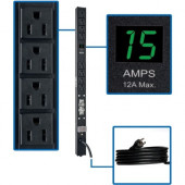 Tripp Lite PDU Metered 120V 15A 5-15R 8 Outlet 5-15P 24" Height 0URM - 0U Vertical Rackmount, Wall Mountable, Raceway, Workbench - RoHS Compliance PDUMV15-24