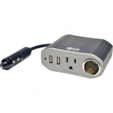 Tripp Lite Ultra-Compact Car Inverter 100W 12V CLA 120V 2 USB Charging Ports 1 Outlet - Input Voltage: 12 V DC - Output Voltage: 120 V AC, 5 V DC - Continuous Power: 100 W" PV100USB