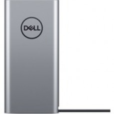 Dell Notebook Power Bank Plus - USB-C, 65W - For Notebook, USB Device, Smartphone, Mobile Device, Tablet PC - Lithium Ion (Li-Ion) - 3.25 A - 5 V DC, 9 V DC, 15 V DC, 20 V DC Output - 5 V DC, 9 V DC, 15 V DC, 20 V DC Input - 1 x - Silver - TAA Compliance 