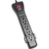 Tripp Lite Surge Protector Power Strip 120V 7 Outlet 7&#39;&#39; Cord 2450 Joule Black TAA - 7 x NEMA 5-15R - 1800 VA - 2450 J - TAA Compliant - RoHS, TAA Compliance SUPER7BTAA