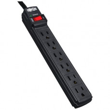 Tripp Lite Surge Protector Power Strip 6 Outlet 6&#39;&#39; Cord 360 Joules Black - 6 x NEMA 5-15R - 1875 VA - 360 J - 125 V AC Input - 125 V AC Output - RoHS, TAA Compliance TLP6B