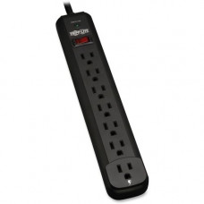 Tripp Lite Surge Protector Power Strip 120V 7 Outlet 12&#39;&#39; Cord 1080 Joule Black - 7 x NEMA 5-15R - 1800 VA - 1080 J - 120 V AC Input - 120 V AC Output - RoHS, TAA Compliance TLP712B