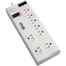 Tripp Lite Surge Protector Power Strip 8 Outlet 6ft Cord Tel/DSL 3150 J TAA - 8 x NEMA 5-15R - 1800 VA - 3150 J - 120 V AC Input - Phone/DSL Modem - TAA Compliant - TAA Compliance TLP806TELTAA