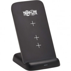 Tripp Lite 10W Wireless Fast-Charging Stand With International AC Adapter, Black - 12 V DC Input - 5 V DC, 9 V DC Output - Input connectors: USB - Light Weight, Portable, Overheat Protection, Overcharge Protection, LED Indicator, Fast Charge Mode, Overcur