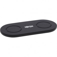 Tripp Lite Dual Wireless Charging Pad, Qi-Certified, Black - 120 V DC, 230 V DC Input - 5 V DC, 9 V DC Output - Input connectors: USB - AC Plug U280-Q02FL-BK