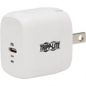 Tripp Lite USB-C Wall Charger Compact 1-Port GaN Technology, 20W PD 3.0 Charging, White - 120 V AC, 230 V AC Input - 5 V DC/3 A, 9 V DC Output - White U280-W01-20C1-G