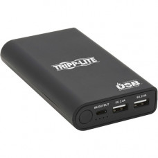 Tripp Lite UPB-10K0-2U1C 10050mAh Power Bank - For Smartphone, e-book Reader, Tablet PC, Bluetooth Speaker, Handheld Gaming Console, AirPod, Mobile Device, iOS Device - Lithium Ion (Li-Ion) - 10050 mAh - 3 A - 5 V DC Output - 5 V DC Input - 3 x - Black UP