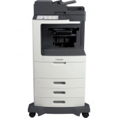 Lexmark MX810 MX810DFE Laser Multifunction Printer - Monochrome - Copier/Fax/Printer/Scanner - 55 ppm Mono Print - 1200 x 1200 dpi Print - Automatic Duplex Print - Upto 300000 Pages Monthly - 1200 sheets Input - Color Scanner - 600 dpi Optical Scan - Mono