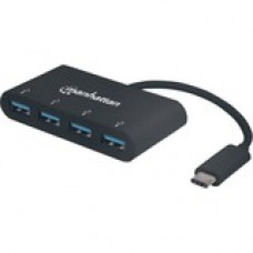 Manhattan SuperSpeed USB 3.1 Gen 1 C Hub - USB - External - 4 USB Port(s) - 4 USB 3.0 Port(s) - PC, Mac 162746