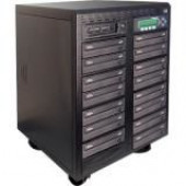 Kanguru 15 Target, 24x Daisy Chain DVD Duplicator - StandaloneDVD-Writer - 24x DVD+R, 24x DVD-R, 12x DVD+R, 12x DVD-R, 48x CD-R - 6x DVD-RW, 8x DVD+RW - SATA, Serial48 CD Write24 DVD Write/8 DVD Rewrite - TAA Compliant DC-DVDDUPE-S15