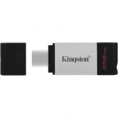 Kingston DataTraveler 80 256GB USB 3.2 (Gen 1) Type C Flash Drive - 256 GB - USB 3.2 (Gen 1) Type C - 200 MB/s Read Speed - 60 MB/s Write Speed DT80/256GB