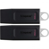 Kingston DataTraveler Exodia 32GB USB 3.2 (Gen 1) Flash Drive - 32 GB - USB 3.2 (Gen 1) - Black, White - 5 Year Warranty - 2 Pack - TAA Compliance DTX/32GB-2P