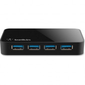 Belkin SuperSpeed USB 3.0 4-port Hub - USB - External - 4 USB Port(s) - 4 USB 3.0 Port(s) F4U058TT