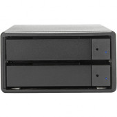 Rocstor Rocpro T32 DAS Storage System - 2 x HDD Supported - 28 TB Supported HDD Capacity - 24 TB Installed HDD Capacity - 2 x SSD Supported - 0 x SSD Installed - Serial ATA/600 Controller - RAID Supported 0, 1, 10, JBOD - 2 x Total Bays - 2 x 2.5"/3.