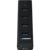 Sabrent 4 Port Portable USB 3.0 Compact Hub - USB - External - 4 USB Port(s) - 4 USB 3.0 Port(s) - PC, Mac HB-RU34-PK20