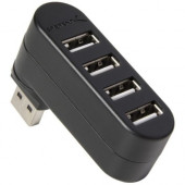 Sabrent Mini 4-Port USB 2.0 Rotating Hub - USB - External - 4 USB Port(s) - 4 USB 2.0 Port(s) - PC, Mac HB-UMN4