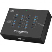 SIIG 20-Port Industrial USB 3.1 Hub With Charging - USB Type B - External - 20 USB Port(s) - 20 USB 3.1 Port(s) - Mac, PC ID-US0611-S1