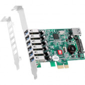 SIIG DP USB 3.0 7-Port PCIe i/e - PCI Express 2.0 x1 - Plug-in Card - 7 USB Port(s) - 1 SATA Port(s) - 7 USB 3.0 Port(s) - UASP Support - PC JU-P70011-S1