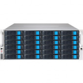 Sans Digital EliteNAS EN436L12 SAN/NAS Storage System - Intel Quad-core (4 Core) - 36 x HDD Supported - 288 TB Supported HDD Capacity - 8 GB RAM - 12Gb/s SAS Controller - RAID Supported 0, 1, 3, 5, 6, 10, 50, 60, Hot Spare, JBOD - 36 x Total Bays - Gigabi