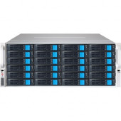 Sans Digital EliteNAS EN436L12DT SAN/NAS Storage System - Intel Quad-core (4 Core) - 36 x HDD Supported - 288 TB Supported HDD Capacity - 8 GB RAM - 12Gb/s SAS Controller - RAID Supported 0, 1, 3, 5, 6, 10, 50, 60, Hot Spare, JBOD - 36 x Total Bays - 10 G