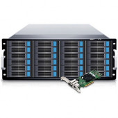 Sans Digital EliteSTOR ES424X12HP - 4U 24 Bay 12G SAS/SATA to 12G Expander with 12G PCIe 3.0 RAID 6 Controller - 24 x HDD Supported - 96 TB Supported HDD Capacity - 24 x SSD Supported - 12Gb/s SAS, Serial ATA/600 Controller - RAID Supported 0, 1, 3, 5, 6,