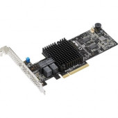 Asus PIKE II 3108-8i/16PD SAS Controller - 12Gb/s SAS - PCI Express 3.0 x8 - Plug-in Card - RAID Supported - 0, 1, 10, 5, 6, 50, 60 RAID Level - 8 Total SAS Port(s) - 8 SAS Port(s) Internal - PC, Linux - 1 GB PIKE II 3108-8I/16PD