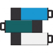 CENTON 8GB USB 2.0 Pro2 3Pk (Aqua, Teal. White) - 8 GB - USB 2.0 - Aqua, Teal, White - 3/Pack S1-U2T04-8G-3