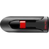 Sandisk Cruzer Glide USB Flash Drive - 32 GB - USB 2.0 - Black, Red - Retractable, Password Protection, Encryption Support, Temperature Proof SDCZ60-032G-A46