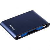 Silicon Power Armor 1 TB Portable Hard Drive - 2.5" External - Blue - USB 3.0 - 5400rpm - 3 Year Warranty - RoHS, WEEE Compliance SP010TBPHDA80S3B