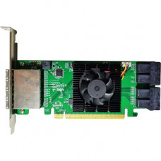 HighPoint SSD7184 NVMe Controller - PCI Express 3.0 x16 - Plug-in Card - RAID Supported - 0, 1, 10 RAID Level - 8 Total SAS Port(s) - 4 SAS Port(s) Internal - 4 SAS Port(s) External - PC, Linux, Mac - 2 GB SSD7184