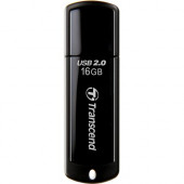 Transcend 16GB JetFlash 350 USB 2.0 Flash Drive - 16 GB - USB 2.0 - 15 MB/s Read Speed - 7 MB/s Write Speed - Black TS16GJF350