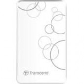 Transcend StoreJet 25A3 2 TB Portable Hard Drive - 2.5" External - SATA - White - USB 3.0 - 256-bit Encryption Standard TS2TSJ25A3W