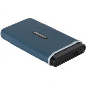 Transcend ESD350C 960 GB Solid State Drive - PCI Express - External - Portable - USB 3.1 Type C - Navy Blue TS960GESD350C