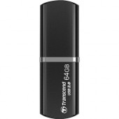 Transcend 64GB JetFlash 320 USB 2.0 Flash Drive - 64 GB - USB 2.0 - Onyx Black TS64GJF320K