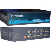 Brainboxes 8 Port RS422/485 USB to Serial Adapter - USB 2.0 - DIN Rail Mountable, Wall-mountable - TAA Compliant - RoHS Compliance US-842