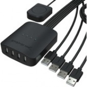 Sabrent USB 2.0 Sharing Switch Up To 4 Computers and Peripherals (USB-USS4) - USB 2.0 - External - 4 USB Port(s) - 4 USB 2.0 Port(s) - PC, Mac USB-USS4