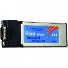 Brainboxes VX-001 1 Port RS-232 Serial Express Card - 1 x 9-pin DB-9 Male RS-232 Serial - RoHS Compliance VX-001-001