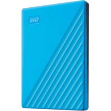 Western Digital WD My Passport WDBYVG0020BBL 2 TB Portable Hard Drive - External - Blue - USB 3.0 - 256-bit Encryption Standard WDBYVG0020BBL-WESN