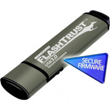 Kanguru FlashTrust Secure Firmware USB 3.0 Flash Drive - 256 GB - USB 3.0 - 2048-bit RSA - 3 Year Warranty - TAA Compliant WP-KFT3-256G