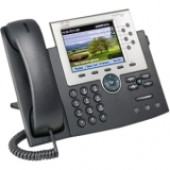 Cisco 7965G IP Phone - Refurbished - Desktop, Wall Mountable - Dark Gray, Silver - 1 x Total Line - VoIP - Speakerphone - 2 x Network (RJ-45) - PoE Ports - Color - TAA Compliance CP-7965G-RF