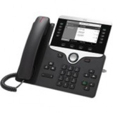 Cisco 8811 IP Phone - Refurbished - Wall Mountable - Black - VoIP - Caller ID - SpeakerphoneUser Connect License - 2 x Network (RJ-45) - PoE Ports - LLDP-PoE, SIP, SDP, RTP, DHCP, RTCP, LLDP, LLDP-MED, SRTP Protocol(s) CP-8811-K9-RF