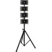 AmpliVox SW664 - Mobile Line Array Hailer - 50 W Amplifier - Built-in Amplifier - 4 x Speakers - 200 Hour - Gray SW664