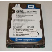 WESTERN DIGITAL Scorpio Blue 250gb 5400rpm Sata 7pin 8mb Buffer 2.5inch Low Profile (1.0 Inch) Notebook Drive WD2500BEVS