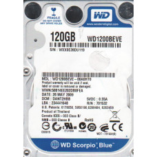 WESTERN DIGITAL Scorpio Blue 120gb 5400rpm Eide 44pin 8mb Buffer 2.5inch Notebook Drive WD1200BEVE